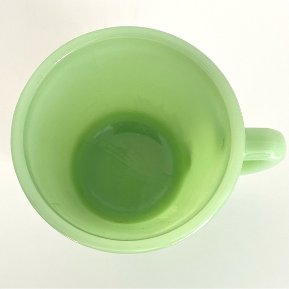 Vintage Jadeite Coffee Mug Anchor Hocking Fire King D Handle MCM - Picture 5 of 9